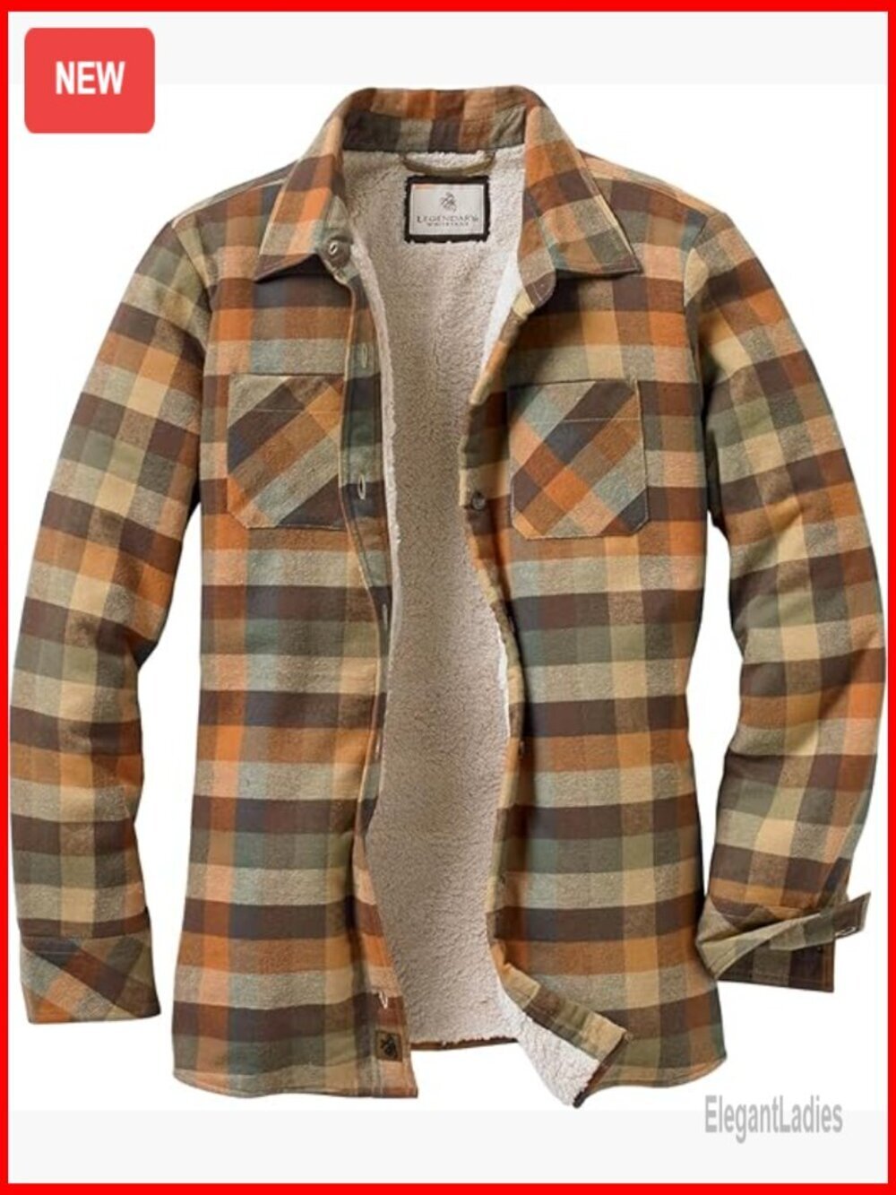 Sherpa Lined Flannel Shacket, Quilted Sleeves, Side Pockets, Layering Piece